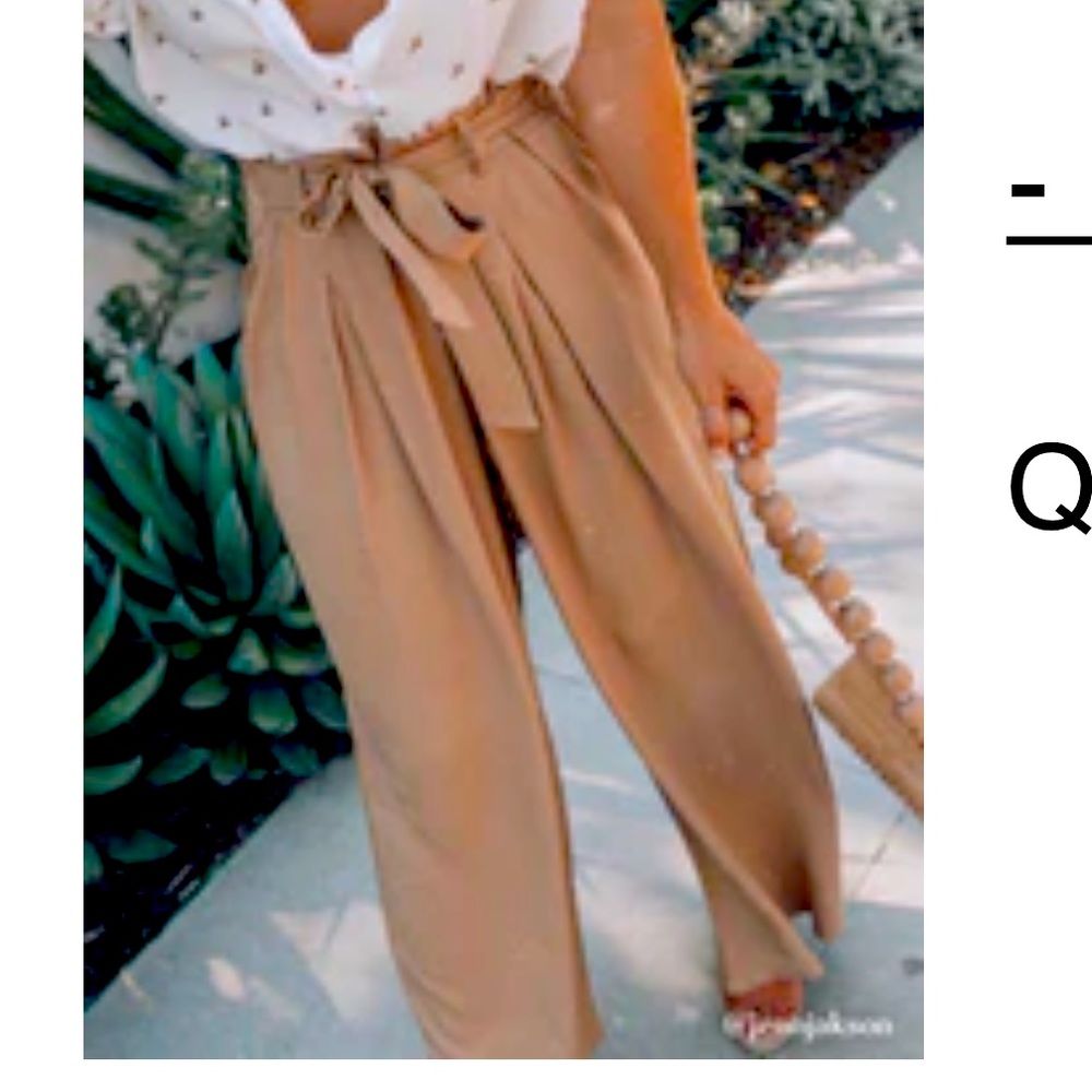 Amaryllis M wide leg trouser khaki